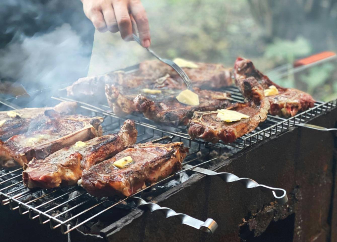 Professional pizza catering setup for corporate event showing our mobile kitchen equipment